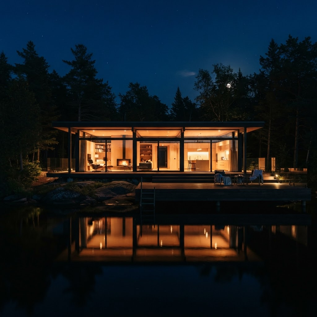 Solaz: minimalista en lago
